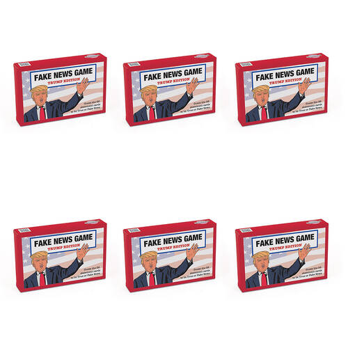 6PK Bubblegum Stuff Fake News Trivia Card Game Trump Edition