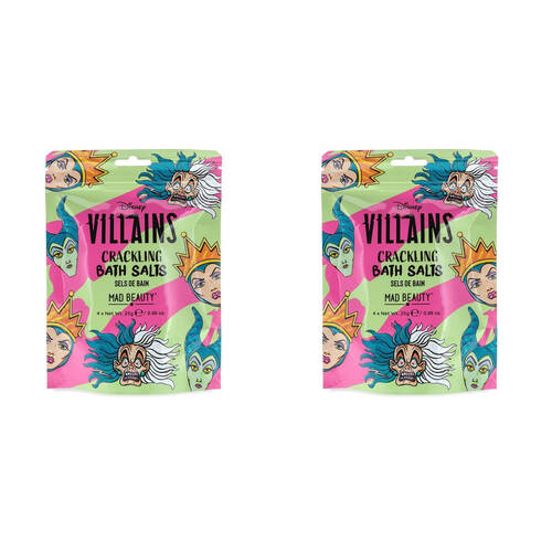 2PK Disney Wicked Villains Scented Crackling Bath Salts 100g Strawberry