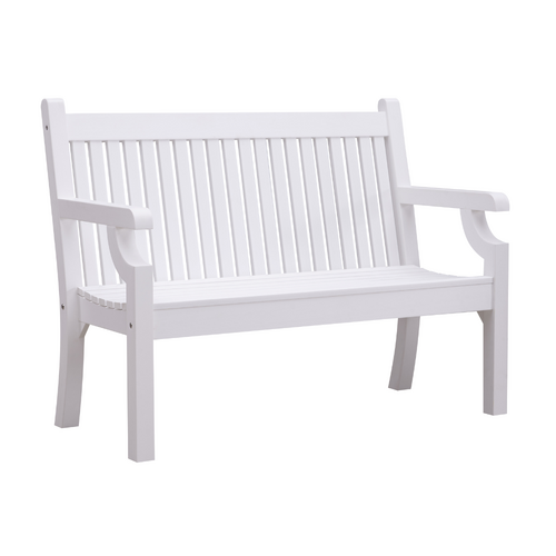 Winawood Garden/Patio Sandwick 2 Seater Outdoor Bench  121x93cm -  White
