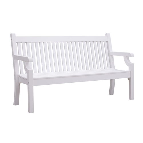 Winawood Garden/Patio Sandwick 3 Seater Outdoor Bench 156x93cm -  White