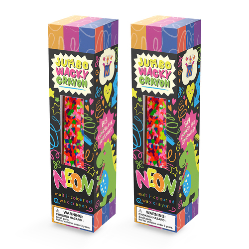 2PK Wonderbox Workshop Wacky Jumbo Crayon - Neon Kids 3y+