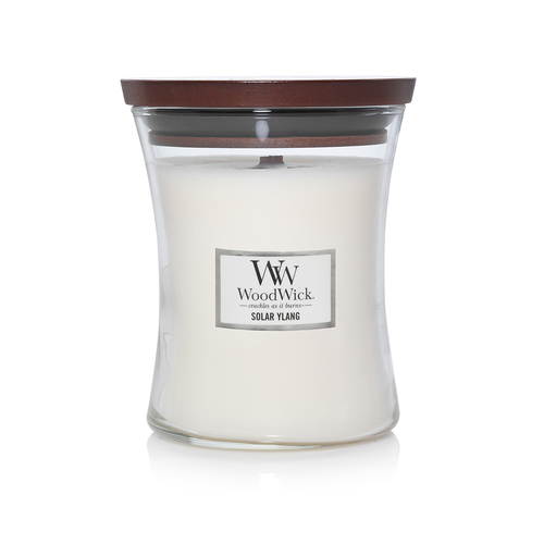 WoodWick 274g Scented Candle Solar Ylang Medium - White