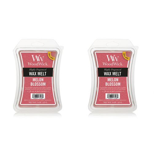 2x WoodWick Melon Blossom Wax Melt Exquisite Fragrance