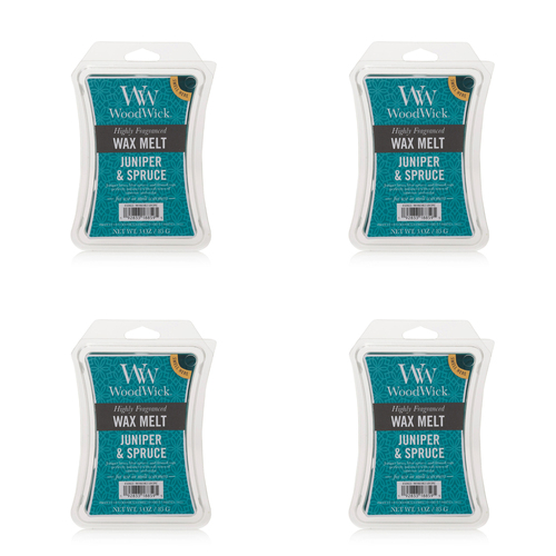 4PK WoodWick Juniper & Spruce Scented Wax Melt Cube 9.7oz