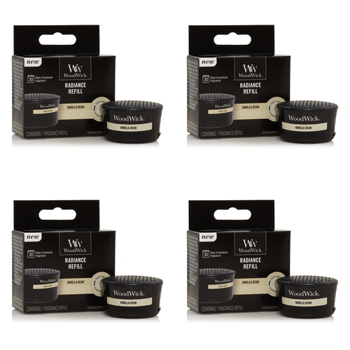 4PK WoodWick Vanilla Bean Radiance Refill Fragrance 1.28oz