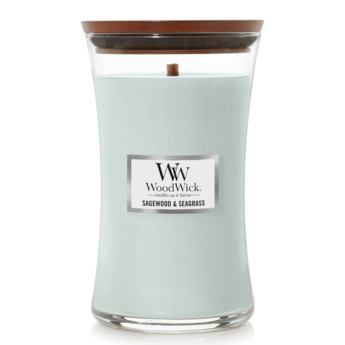 WoodWick Sagewood & Seagrass Scented Wax Candle 17.5cm Large