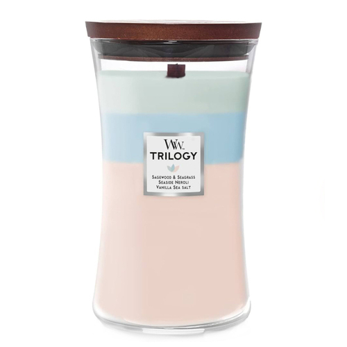 WoodWick Trilogy Scented Wax Candle Large 11.7cm - Oceanic