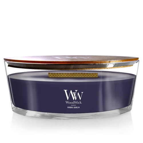 WoodWick Hinoki Dahlia Scented Wax Candle 19cm Ellipse