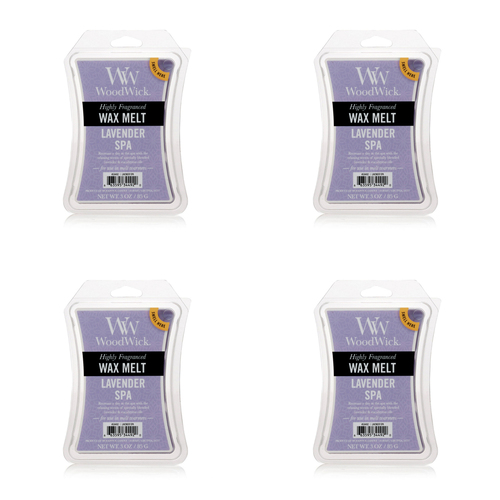 4PK WoodWick Lavender Spa Scented Wax Melt Cube 9.7oz