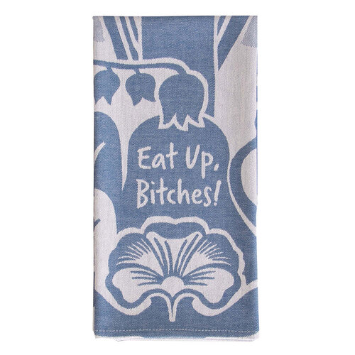 Blue Q Eat Up b*tches Dish Towel Kitchen Cleaning/Drying Cloth