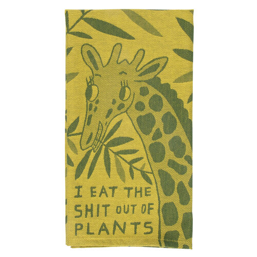 Blue Q Eat sh*t Out Of Plants Dish Towel Kitchen Cleaning/Drying Cloth