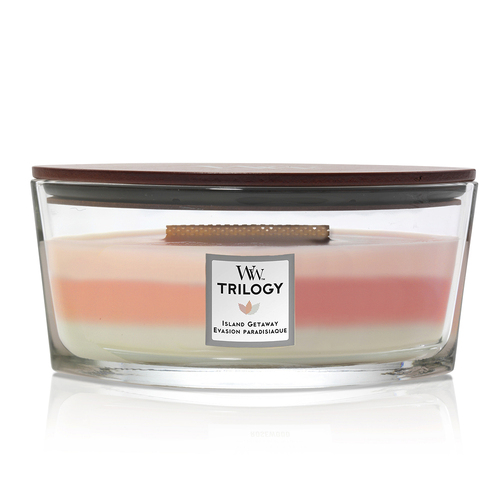 WoodWick 453g Scented Candle Island Getaway Trilogy Ellipse
