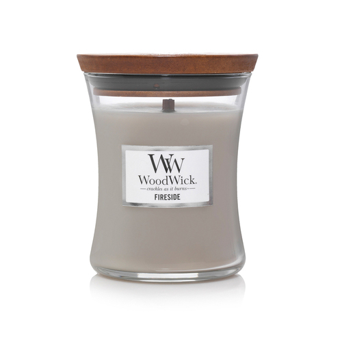 WoodWick 274g Scented Candle Fireside Medium - Grey