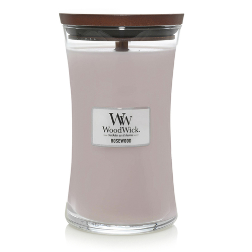 Woodwick 609g Scented Candle Rosewood Large - Pink