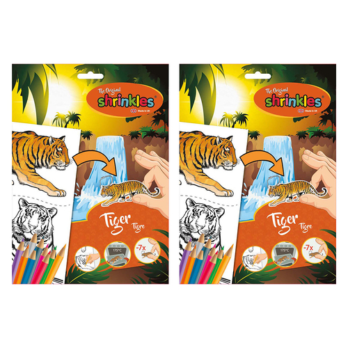 2PK Shrinkles 30cm Tiger Slim Pack