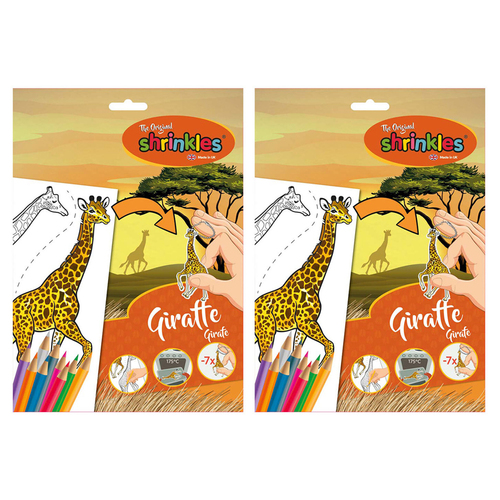 2PK Shrinkles 30cm Giraffe Slim Pack