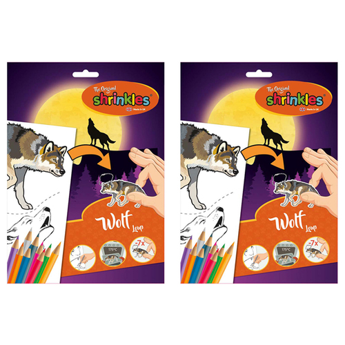 2PK Shrinkles 30cm Wolf Slim Pack