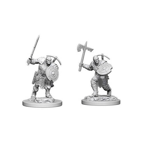 2pc Dungeons & Dragons Nolzur's Marvelous Unpainted Minis Earth Genasi Male Fighter