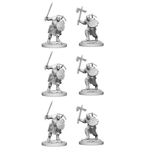3x 2pc Wizkids D&D Nolzur's Marvelous Unpainted Minis Earth Genasi Male Fighter