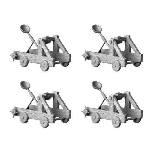 4PK Wizkids Deep Cuts Unpainted Rpg Miniatures Catapult Figure Toy 14y+