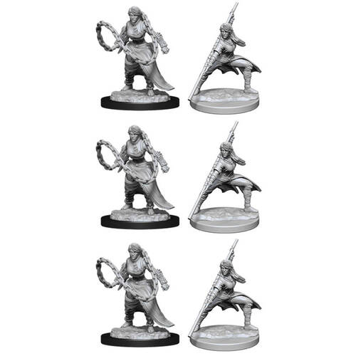 3x 2pc Wizkids D&D Nolzur's Marvelous Unpainted Miniatures Human Monk Male
