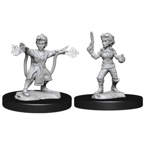 2pc Dungeons & Dragons Nolzur's Marvelous Unpainted Miniatures Gnome Artificer Female