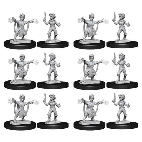 6x 2pc Dungeons & Dragons Nolzur's Marvelous Unpainted Miniatures Gnome Artificer Female