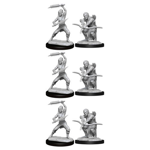 3x 2pc Dungeons & Dragons Nolzur's Marvelous Miniatures Shifter Wildhunt Ranger Male