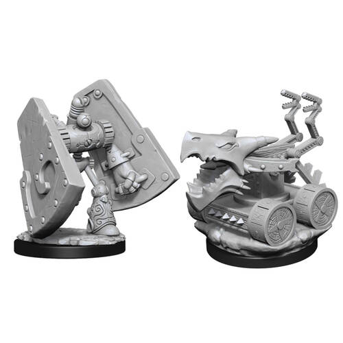 2pc Dungeons & Dragons Nolzur's Marvelous Unpainted Minis Stone Defender & Oken Bolter