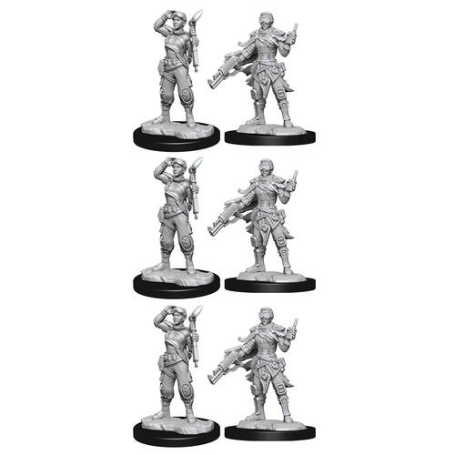 3x 2pc Starfinder Deep Cuts Unpainted Miniatures Human Mechanic
