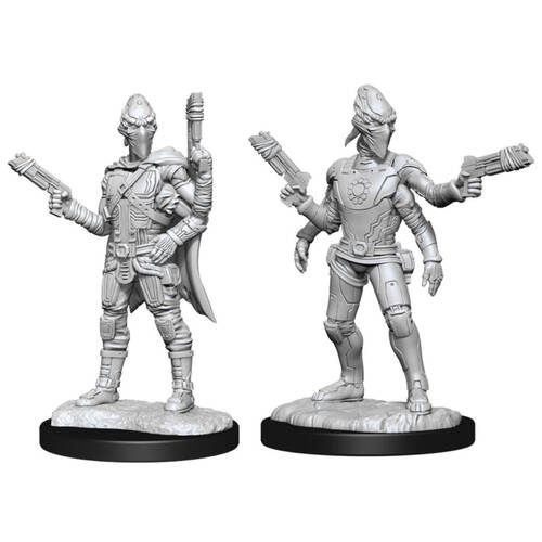 2pc Starfinder Deep Cuts Unpainted Miniatures Kasatha Operative