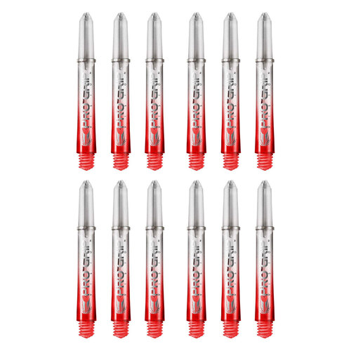 4x 3pc Target Pro Vision Polycarbonate Shaft Dart Accessory Short - Red