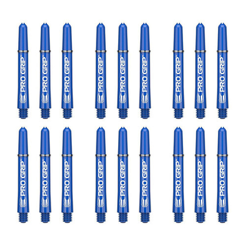 6x 3pc Target Pro Grip Nylon Shaft Accessory Short - Blue