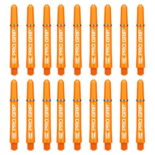 6x 3pc Target Pro Grip Nylon Shaft Accessory Short - Orange