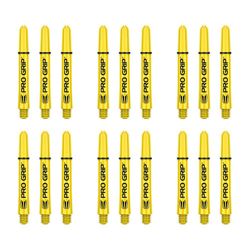 6x 3pc Target Pro Grip Nylon Shaft Accessory Medium - Yellow