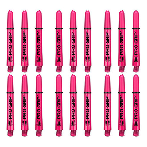 6x 3pc Target Pro Grip Nylon Shaft Accessory Short - Pink