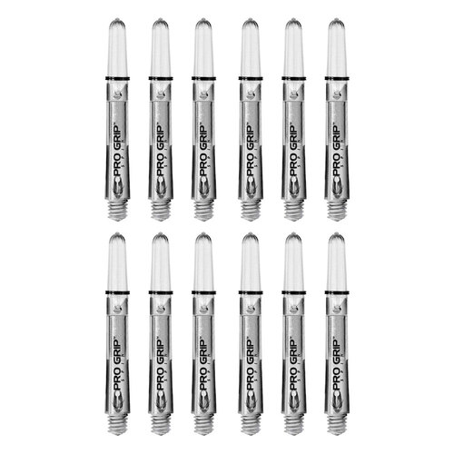 4x 3pc Target Pro Grip Polycarbonate Spin Shaft Intermediate - Clear