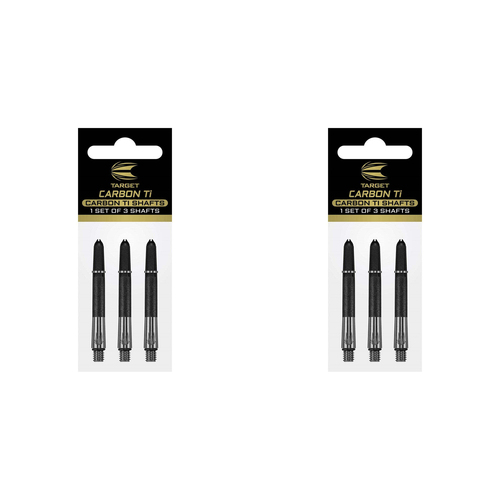 2x 3pc Target Carbon-Ti Titanium Shaft Accessory Short - Black
