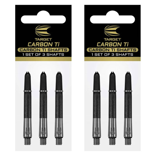 2x 3pc Target Carbon-Ti Titanium Shaft Accessory Intermediate - Black