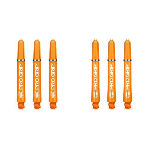 2x 9pc Target Pro Grip Nylon Shaft Multipack Medium - Orange