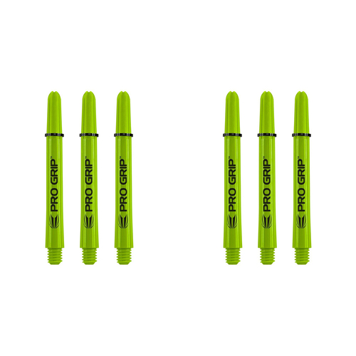 2x 9pc Target Pro Grip Nylon Shaft Multipack Medium - Lime Green