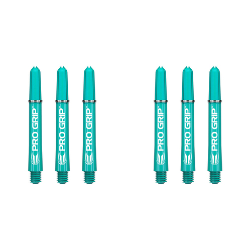 2x 9pc Target Pro Grip Nylon Shaft Multipack Short - Aqua