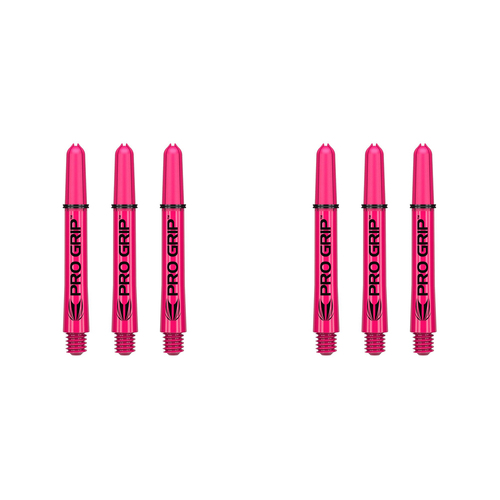 2x 9pc Target Pro Grip Nylon Shaft Multipack Medium - Pink