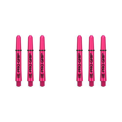 2x 9pc Target Pro Grip Nylon Shaft Multipack Medium - Pink
