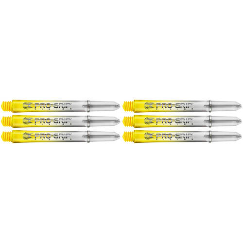 18pc Target Pro Grip Vision Polycarbonate Dart Shaft Medium - Yellow