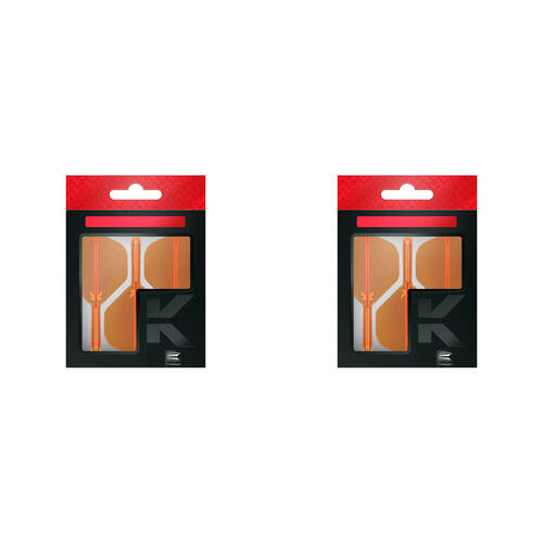 6pc Target K-Flex No 6 Dart Flight & Shaft Medium 33mm - Neon Orange