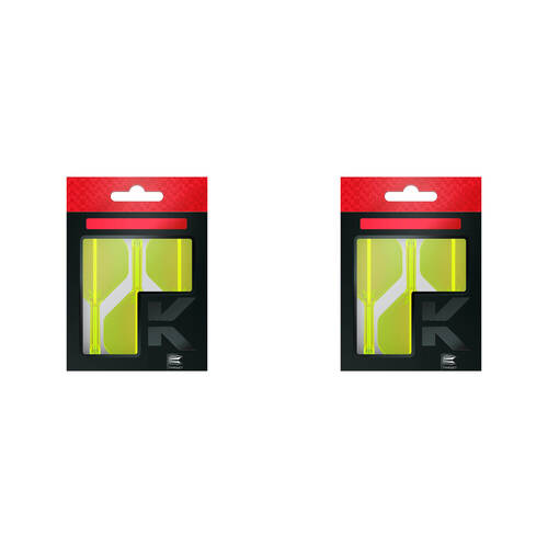 6pc Target K-Flex No 6 Dart Flight & Shaft Intermediate 26mm - Neon Yellow