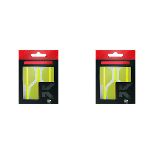 6pc Target K-Flex No 2 Dart Flight & Shaft Intermedium - Neon Yellow