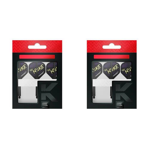 6pc Target Luke The Nuke Littler K-Flex No.2 Dart Flight & Shaft Short