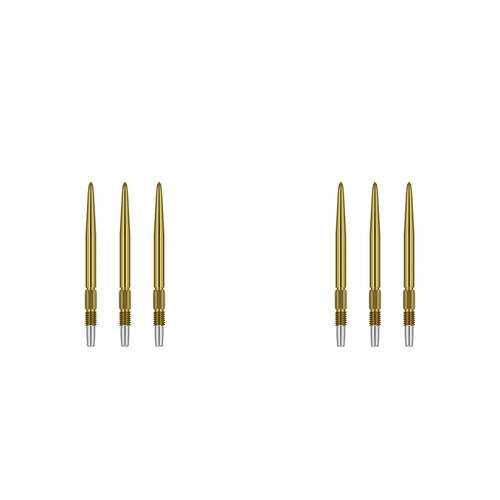 6pc Target Swiss Dart Point Pocket Size 30mm - Gold